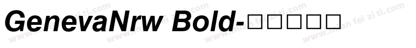 GenevaNrw Bold字体转换